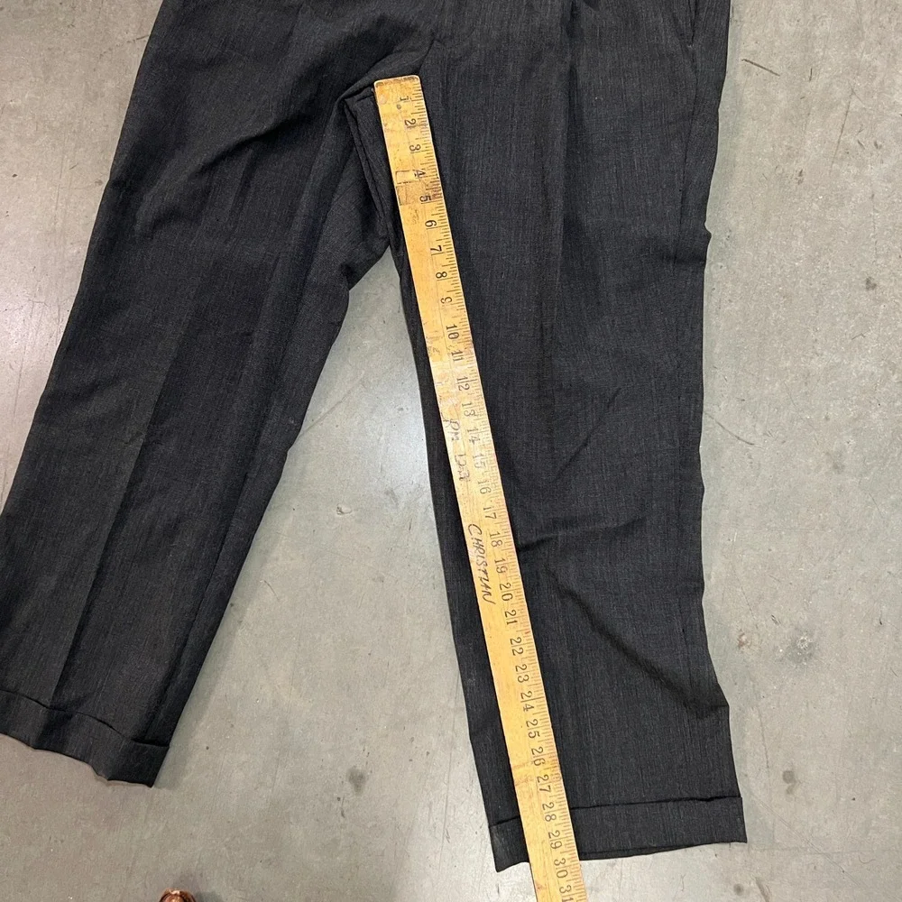 VTG Royal Classic Dress Pants Men's 36 USA Pleated Trousers Dress Pants Charcoal